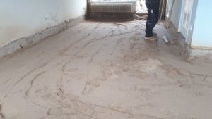 afgetrilde aangebrachte zand